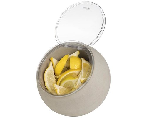 M&T Ensemble de  4 pcs présentoirs de buffet MOON en melamine beige couvercle inclus