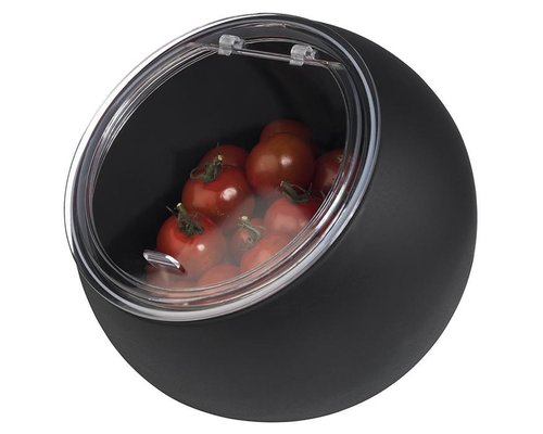 M&T Ensemble de  4 pcs présentoirs de buffet MOON en melamine noir couvercle inclus