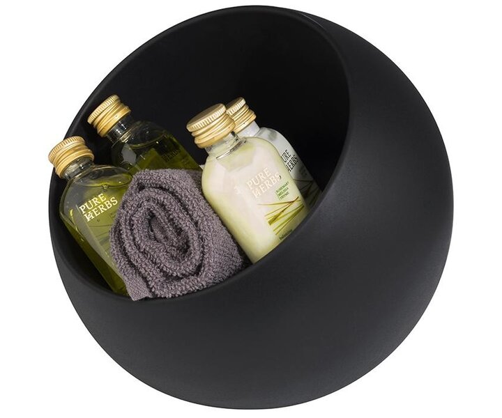 M&T Ensemble de  4 pcs présentoirs de buffet MOON en melamine noir couvercle inclus