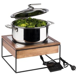 M & T  Induction station 8 elements with stainless steel chafing dish