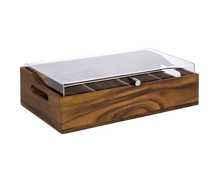M&T Cutlery box acacia wood with acryl cover