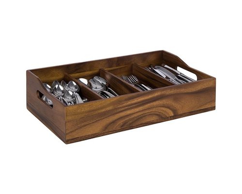 M & T  Cutlery box acacia wood