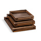 M & T  Tray 50 x 31 cm walnut wood lacquered large size