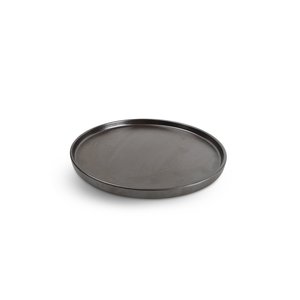 M & T  Flat plate with raised edge Ø 28,5cm x h 2 cm Verso Black