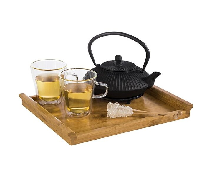 M&T Plateau de service GN 1/2 en bois de bambou dim. 32,5 x 26,5 x h 3 cm