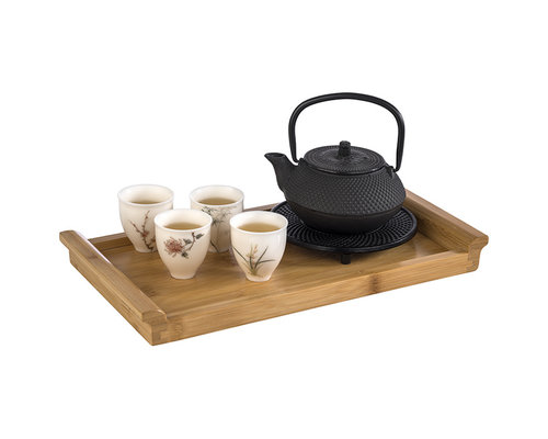 M & T  Plateau de service GN 1/3 en bois de bambou dim. 32,5 x 17,6 x h 3 cm