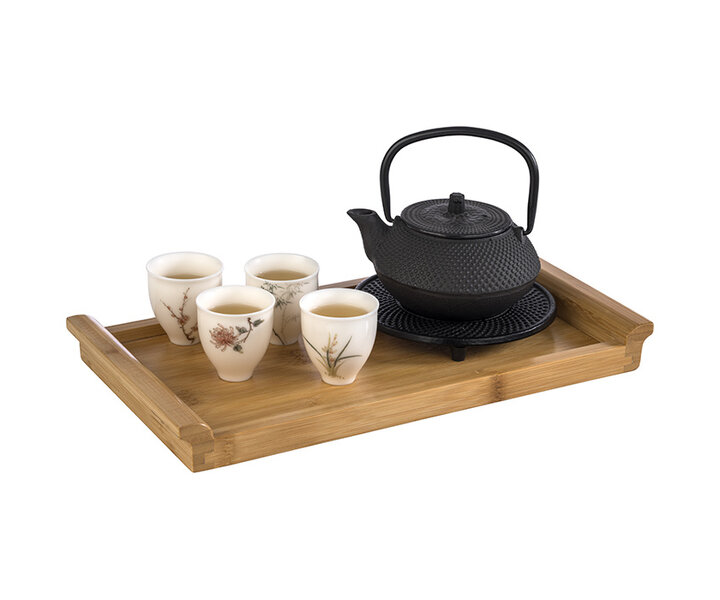 M&T Plateau de service GN 1/3 en bois de bambou dim. 32,5 x 17,6 x h 3 cm