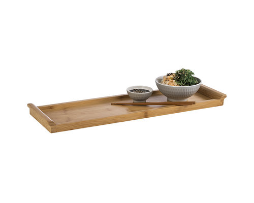 M & T  Plateau de service GN 2/4 en bois de bambou dim.  53 x 16,2 x h 3 cm