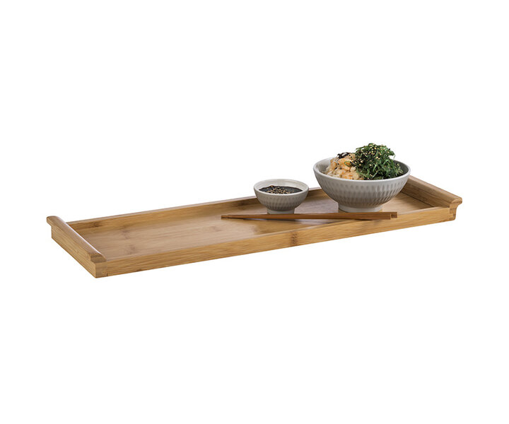 M&T Plateau de service GN 2/4 en bois de bambou dim.  53 x 16,2 x h 3 cm