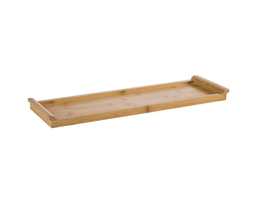 M & T  Plateau de service GN 2/4 en bois de bambou dim.  53 x 16,2 x h 3 cm