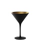 STÖLZLE  Martini cocktail  & Champagne glas 24 cl mat zwart/goud Olympic