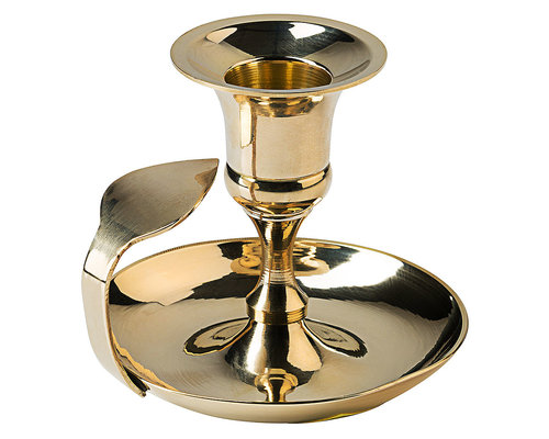 M & T  Candle holder brass mirror polished finish