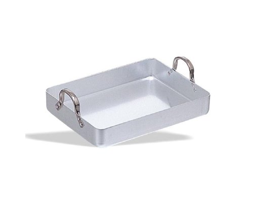 M & T  Roasting pan 40 x 30 x h 6,5 cm aluminium with fixed handles