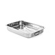 M & T  Roasting pan 38,5 x 27,5 x h 6 cm stainless steel with falling handles