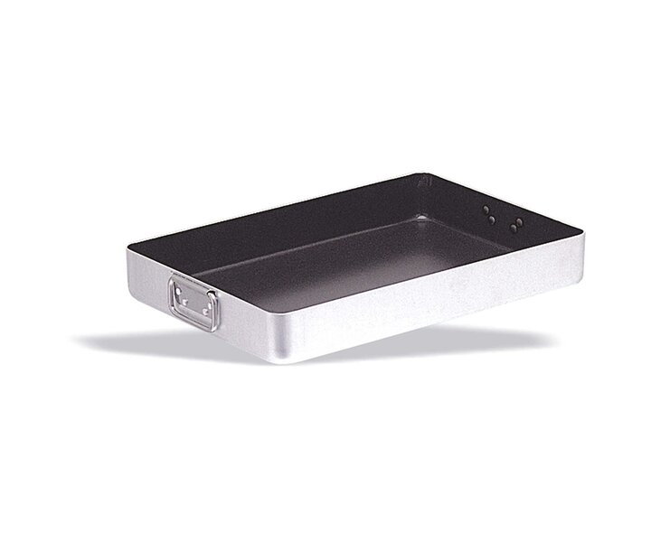 PUJADAS Roasting pan 40 x 30 x h 6,5 aluminium with falling handles