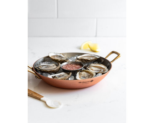 DE BUYER  Round  Chefs Fry Pans outside, copper 90 %  inside stainless steel 10 % Diam. 16 cm