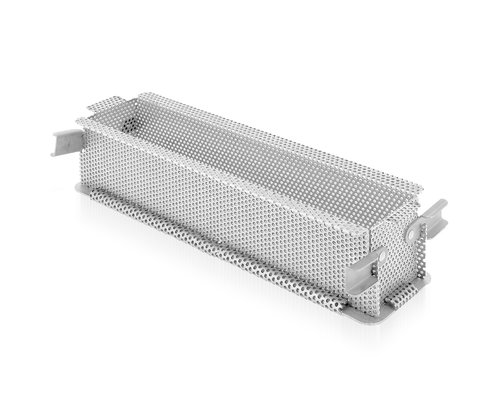 DE BUYER  Moule rectangulaire dépliable à charnières 24 x 5 x h 6 cm GEOFORME, inox perforé