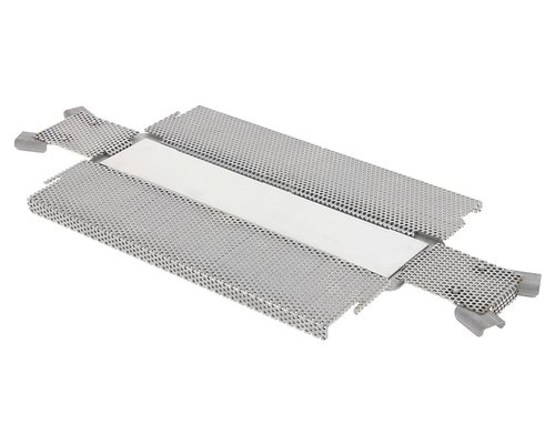 DE BUYER  Moule rectangulaire dépliable à charnières 24 x 5 x h 6 cm GEOFORME, inox perforé