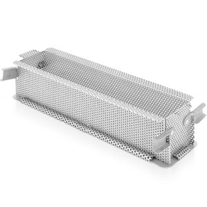 DE BUYER  Moule rectangulaire dépliable à charnières 35 x 7 x h 7,5 cm GEOFORME, inox perforé