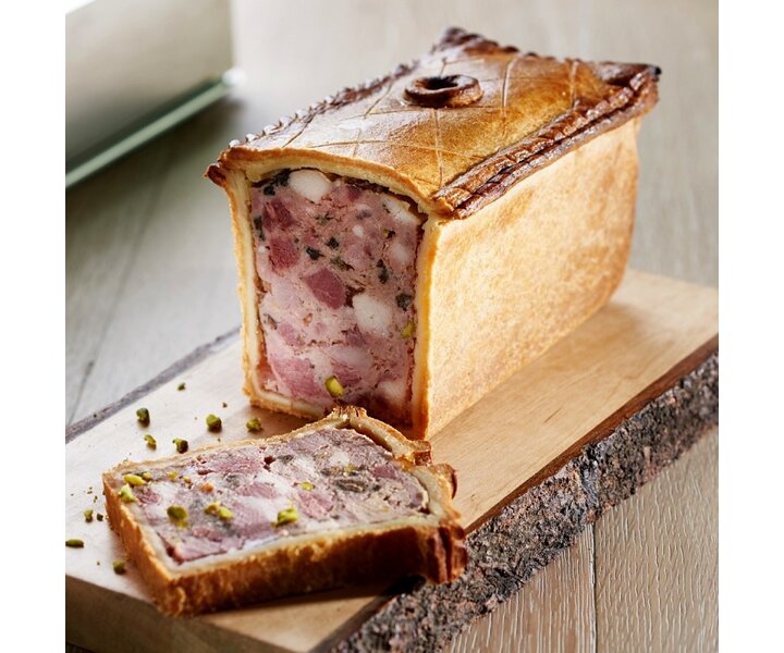 DE BUYER  Paté & Patisserie vorm 48 x 9 x h 8,5 cm geperforeerd roestvrijstaal opvouwbaar model