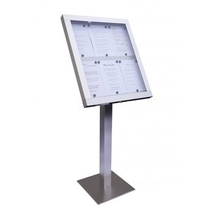 M & T  Porte-menus sur pied  6 pages din A4 avec éclairage LED