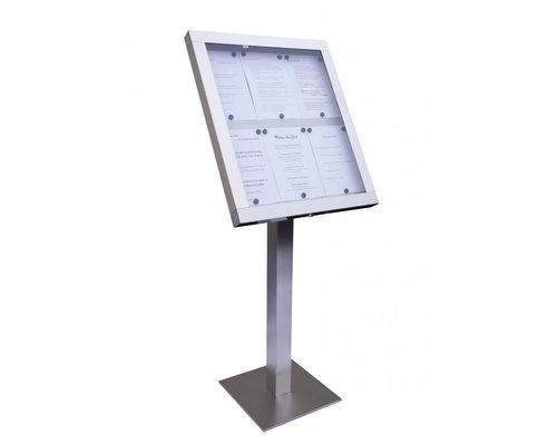 M&T Menu Stand  footed 6 pages din A4 with LED light.