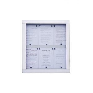 M & T  Menu holder wall mounting  6 pages din A4 with LED light.