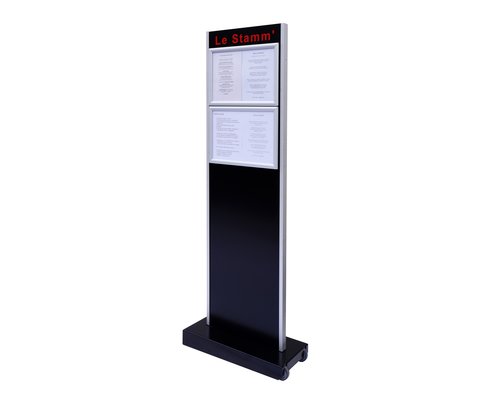 M & T  Menu Stand  footed 4 pages din A4 column