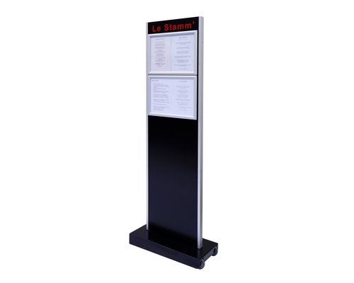 M&T Porte-menus sur pied 4 pages din A4 colonne