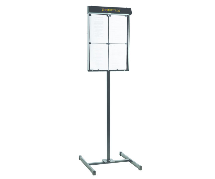 M&T Menu Stand black footed 4 pages din A4
