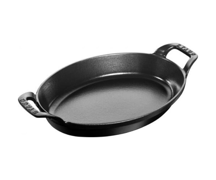 STAUB Gratineer - ovenschotel zwart gietijzer ovaal set van 4 schotels