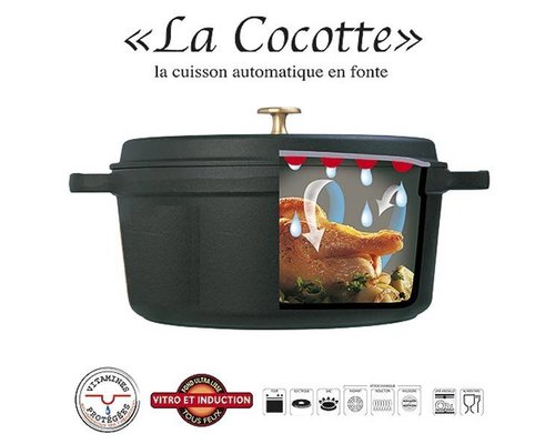 STAUB Cocotte rond 24 cm   "La mer"  blauw