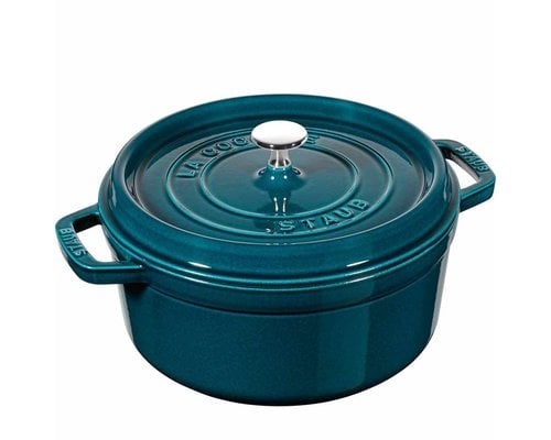 STAUB Cocotte rond 24 cm   "La mer"  blauw