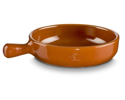 M & T  Bowl brown ceramic with handle  diameter 20 cm height 5 cm