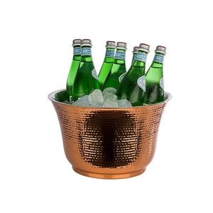 M & T  Bottle cooler double walled hammered copper