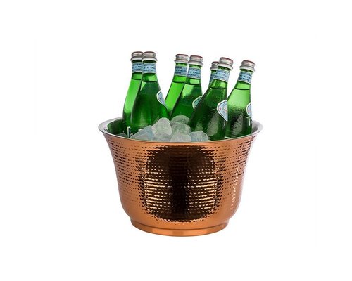 M & T  Bottle cooler double walled hammered copper