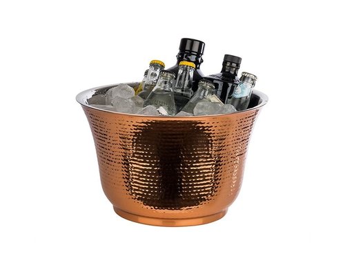 M & T  Bottle cooler double walled hammered copper