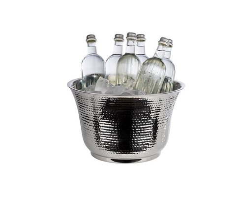 M & T  Bottle cooler double walled hammered stainless steel