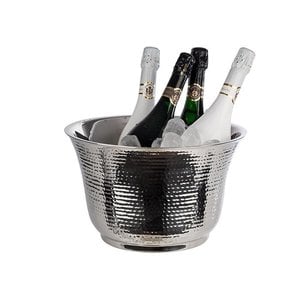 M & T  Bottle cooler double walled hammered stainless steel