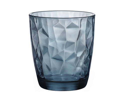 BORMIOLI ROCCO  Water - and soda goblet 30 cl " Diamond " blue
