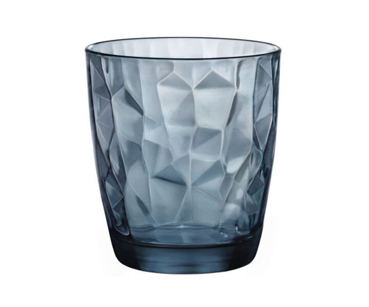 BORMIOLI ROCCO  Water - en frisdrank glas 30 cl Diamond  blauw