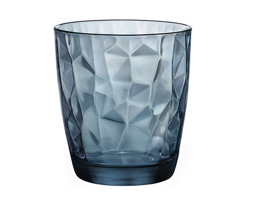 BORMIOLI ROCCO  Water - en frisdrank glas 39 cl Diamond  blauw