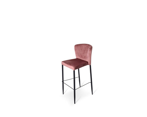 M & T  Chaise haute de bar assise rose " Phoenix "