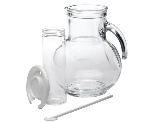 M&T Carafe 2 litres avec couvercle plastique blanche " Manhattan "