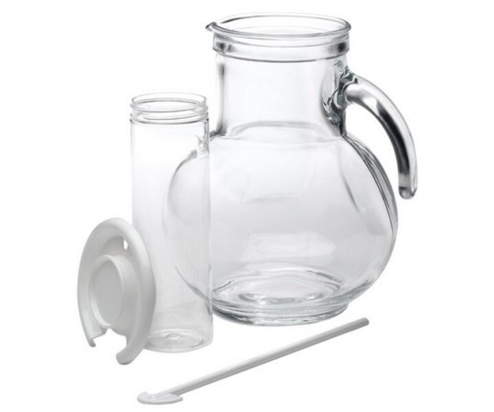 M&T Carafe 2 litres avec couvercle plastique blanche " Manhattan "