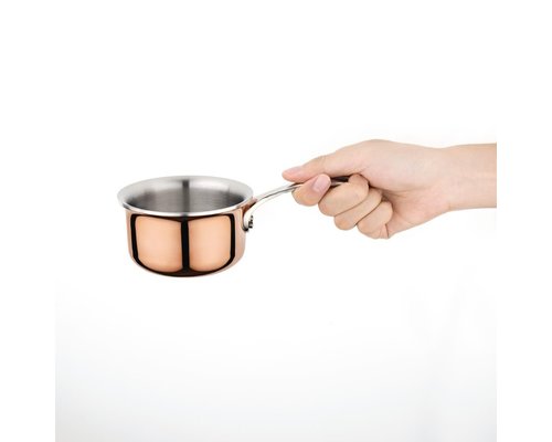 M & T  Mini casserole  - saucière  Ø 9 cm cuivre / inoxydable