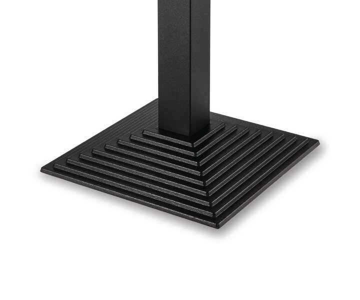 M&T Table 70 x 70 cm "EFFET BOIS CLAIR  " pied en fonte inclus