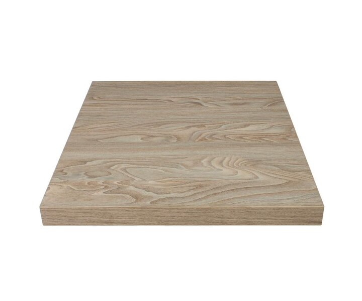 M&T Tafel 70 x 70 cm  " Antique Naturel " inclusief gietijzeren voet