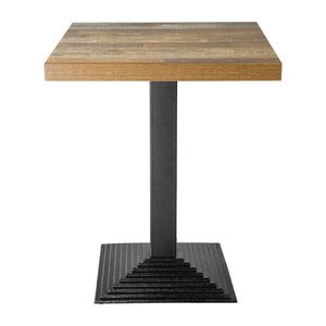 M & T  Table 70 x 70 cm " Chêne Rustique " pied en fonte inclus