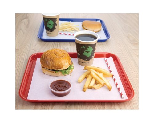 OLYMPIA DIENBLADEN  Tray fast food  red 45 x 35 cm
